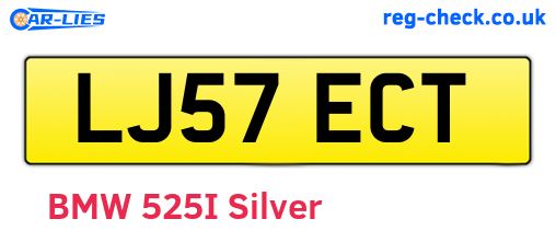 LJ57ECT are the vehicle registration plates.