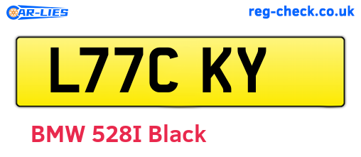 L77CKY are the vehicle registration plates.