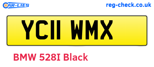 YC11WMX are the vehicle registration plates.