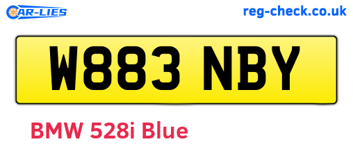 W883NBY are the vehicle registration plates.