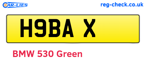 H9BAX are the vehicle registration plates.