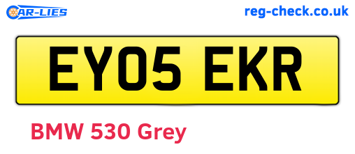 EY05EKR are the vehicle registration plates.