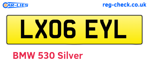 LX06EYL are the vehicle registration plates.