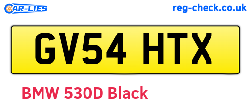 GV54HTX are the vehicle registration plates.