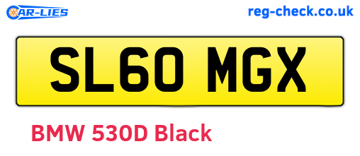 SL60MGX are the vehicle registration plates.