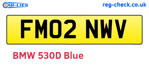 FM02NWV are the vehicle registration plates.