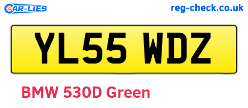 YL55WDZ are the vehicle registration plates.