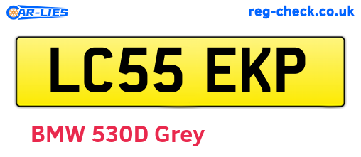 LC55EKP are the vehicle registration plates.