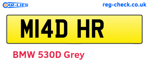 M14DHR are the vehicle registration plates.