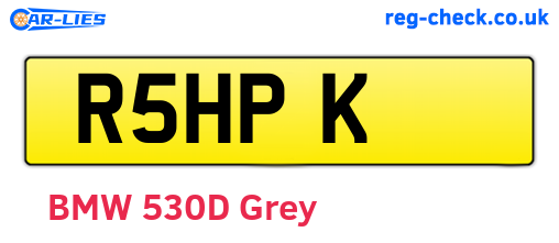 R5HPK are the vehicle registration plates.