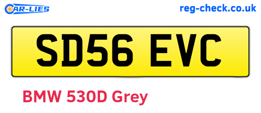 SD56EVC are the vehicle registration plates.