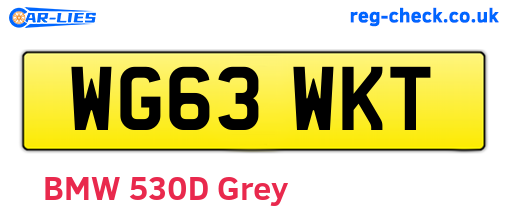 WG63WKT are the vehicle registration plates.