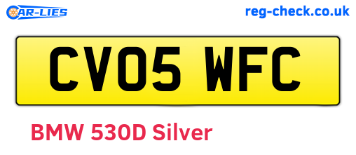 CV05WFC are the vehicle registration plates.