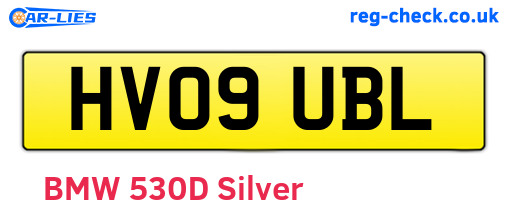 HV09UBL are the vehicle registration plates.
