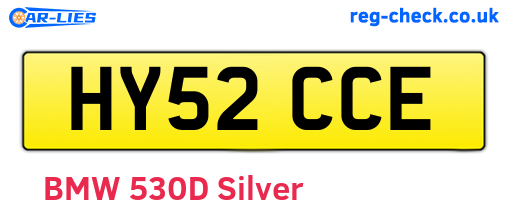 HY52CCE are the vehicle registration plates.