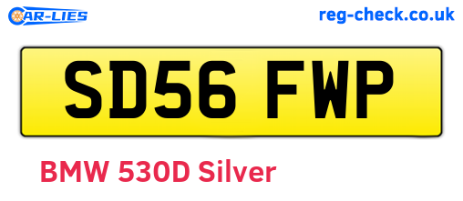 SD56FWP are the vehicle registration plates.
