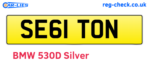 SE61TON are the vehicle registration plates.