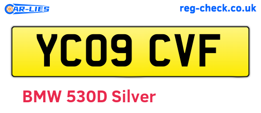 YC09CVF are the vehicle registration plates.