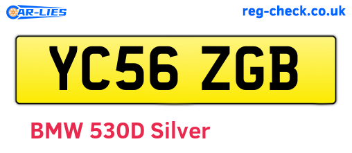 YC56ZGB are the vehicle registration plates.