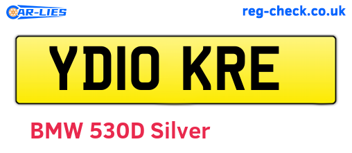YD10KRE are the vehicle registration plates.
