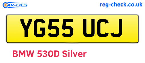 YG55UCJ are the vehicle registration plates.