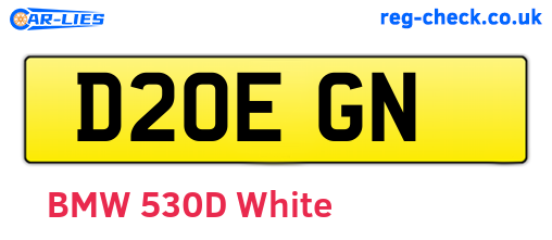 D20EGN are the vehicle registration plates.