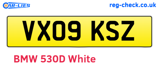 VX09KSZ are the vehicle registration plates.