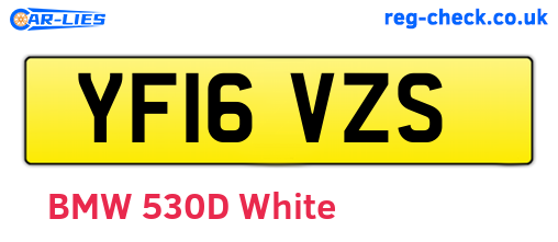 YF16VZS are the vehicle registration plates.