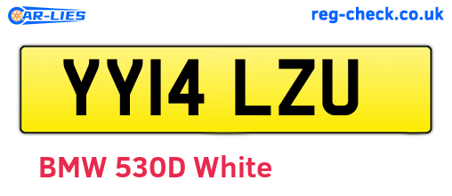 YY14LZU are the vehicle registration plates.