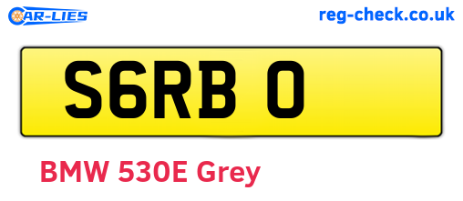 S6RBO are the vehicle registration plates.