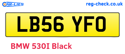 LB56YFO are the vehicle registration plates.