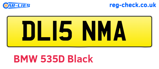 DL15NMA are the vehicle registration plates.