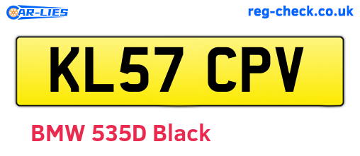KL57CPV are the vehicle registration plates.