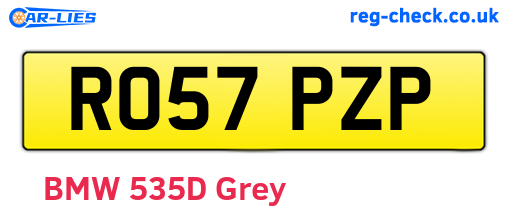 RO57PZP are the vehicle registration plates.