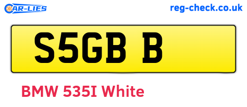 S5GBB are the vehicle registration plates.