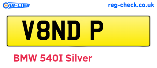 V8NDP are the vehicle registration plates.