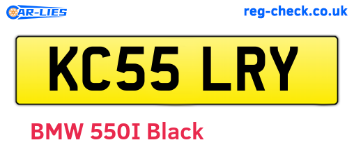 KC55LRY are the vehicle registration plates.
