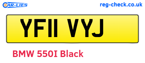 YF11VYJ are the vehicle registration plates.