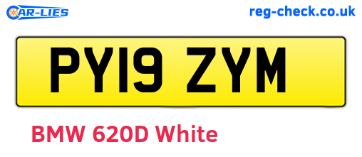 PY19ZYM are the vehicle registration plates.