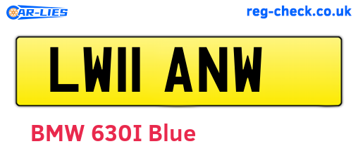 LW11ANW are the vehicle registration plates.