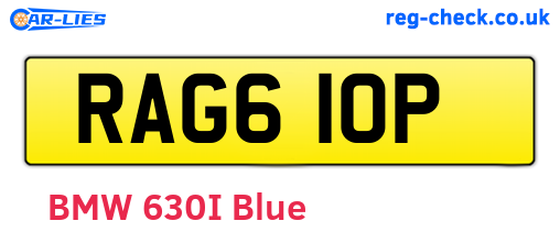 RAG610P are the vehicle registration plates.