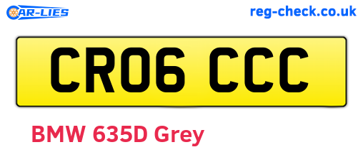 CR06CCC are the vehicle registration plates.