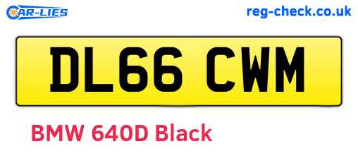 DL66CWM are the vehicle registration plates.