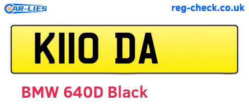 K11ODA are the vehicle registration plates.