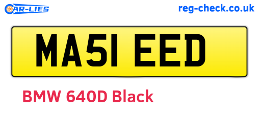 MA51EED are the vehicle registration plates.