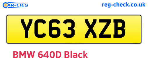 YC63XZB are the vehicle registration plates.