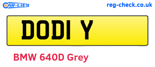 DOD1Y are the vehicle registration plates.