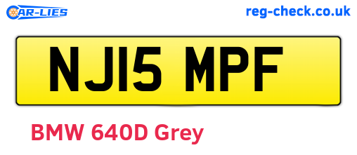 NJ15MPF are the vehicle registration plates.