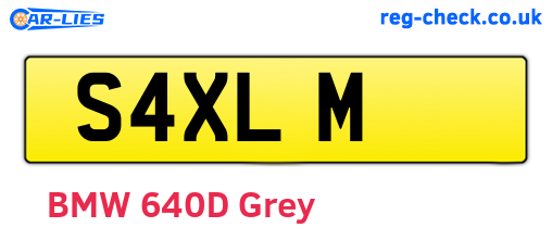 S4XLM are the vehicle registration plates.