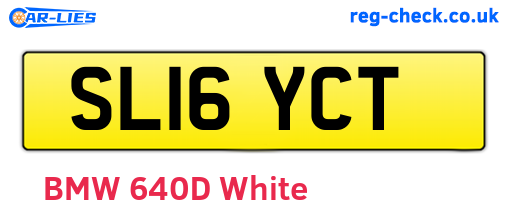 SL16YCT are the vehicle registration plates.